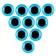 Elose -based eyes, set of 10 pcs., Size 1 pc. - 18 mm, blue color
