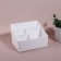SHITE organizer for storage, 4 sections, 14.5 × 9 × 13 cm, white color