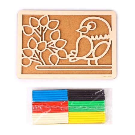 Plasticine pictures "Bird" 210x148 mm-4