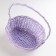 Wicker basket, 26x21x8x13x32 cm, lilac, willow