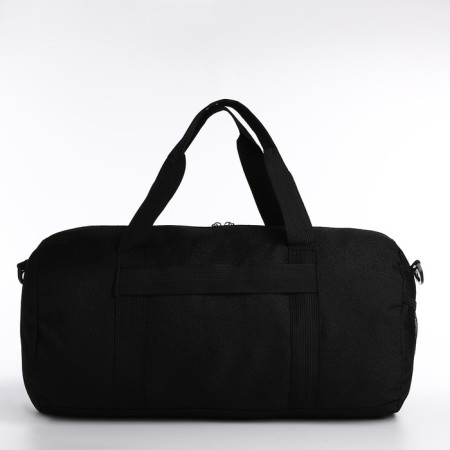 Road bag with lightning, external pocket, suitcase holder, long belt, black color-2