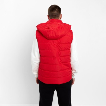 Warm vest of men's, red color, size 46-5