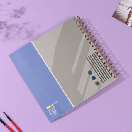 Photo album on spirals 20 sheets "tape recorder" volumetric element + 4 tabs 24x24 cm-8