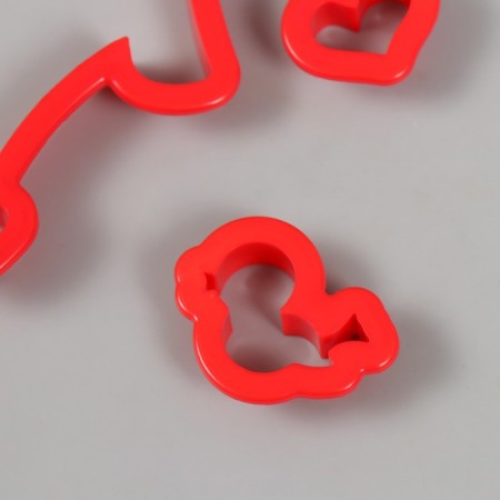 Cutters for polymer clay "House with a bird" set of 3 pcs 3.1x4.2 cm 2.4x3 cm 10.3x9.3 cm-2