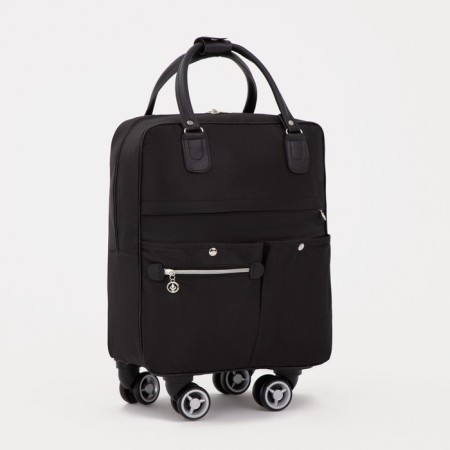 Road bag 18 "on wheels, a lightning department, 4 outer pockets, black color
