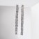 Set 2 objects: earrings, pendant "Elegance" brushes, white color in silver, 50 cm
