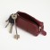 Pocket Key on the zipper, Textura, length 12.5 cm, ring, burgundy color