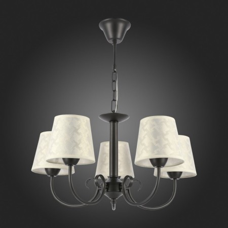 Suspended EVOLUCE lamp. Sle120303-05. Rimento. 5x40 watts, E14, 58x58x30 cm, dark -gray color-4