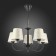 Suspended EVOLUCE lamp. Sle120303-05. Rimento. 5x40 watts, E14, 58x58x30 cm, dark -gray color