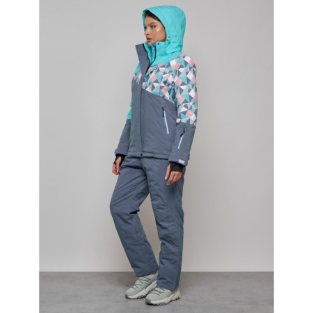 Ski suit, size 42, turquoise color-5