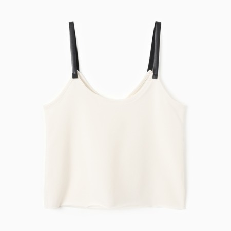 Top female on the straps Minaku: Casual Collection Color White, Rr. 44-5
