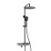 The shower system Wasserkraft A114.160.130.cb Thermo, tropical shower, thermostat, black/chrome 101151