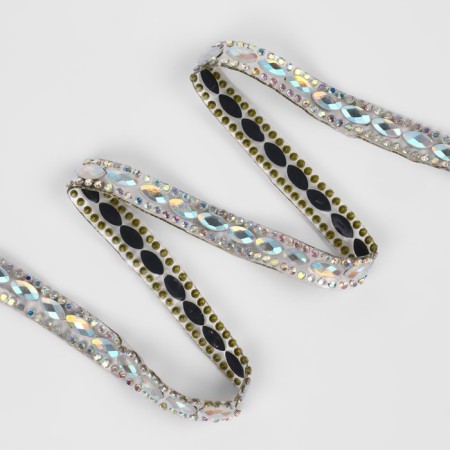 Rhinestones “Oval” rhinestones, width - 9 mm, 4.5 ± 0.5 m, silver color