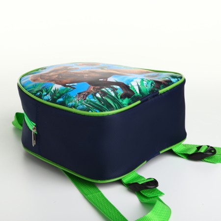 Baby backpack on a zipper, "chosen", green color-3