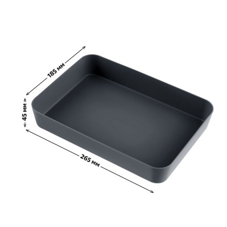 Tray for stationery, large, Istanm, gray-2