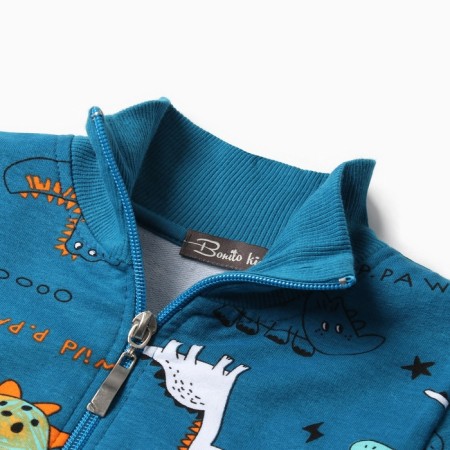 Sweatshirt for a boy, dark jencing color, height 86 cm-1