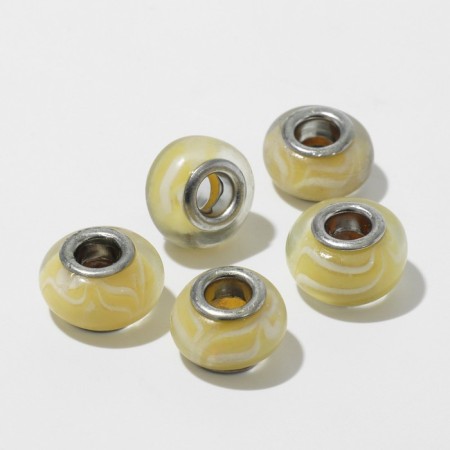 Bead "wave", yellow color-1