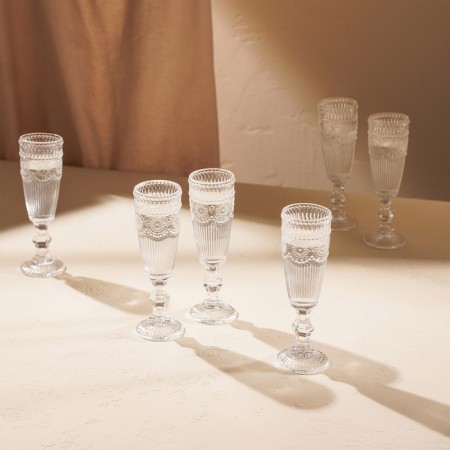 A set of glasses for champagne "Largo" 160ml, 6 pcs 6.7x20 cm-5