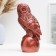 Figure "Owl on the ball" aged copper 19x9x8cm