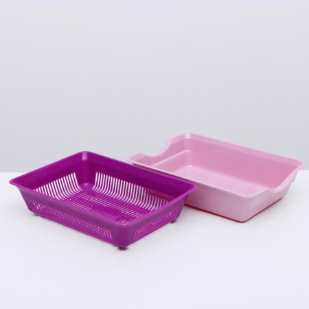 Deep toilet with a mesh of 36 x 25 x 9 cm, pink/purple-4