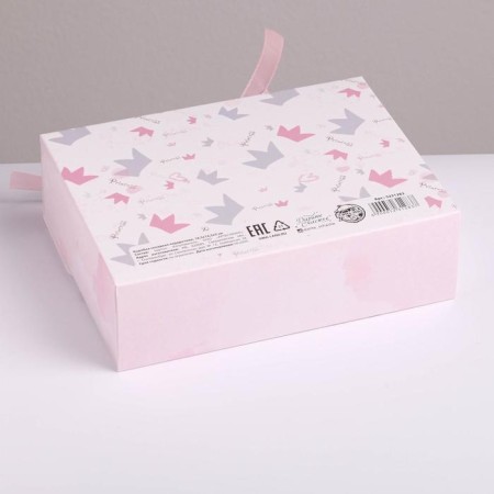 Gift folding box, packaging, “beloved daughter”, 16.5 x 12.5 x 5 cm-2