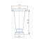 Relief adjustable, H = 100 mm, matte chromium color