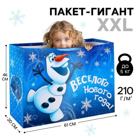 New Year. Gift package, 61x46x20 cm, packaging, cold heart