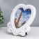 Photo frame plastic 18x18 cm "Heart with roses" white 21.5x20 cm