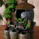 Fountain "Barrels at the Stone House" 20x14x27 cm (with backlight)