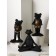 Set of figures "Frog", Polystone, 38 cm, black-gold color