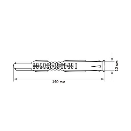Dowel "Rosdubel P", frame, nylon, 10x140 mm, 50pcs-3