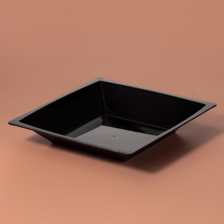 Plastic disposable plastic, 17.2 × 17.2 cm, square, deep, black-4
