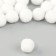 A set of textile details for the decor "bombs" 100 pcs. set, size 1 pc: 1 cm, white color