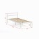 Bed a collapsible metal metallic metallic 900x2000, white