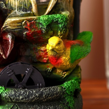 Fountain "Birds at the mill" 13.5x9.5x20 cm (with backlight)-1