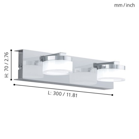Bra Romendo 1, 2x7.2W LED, 3000K, 1140LM, chromium color-2