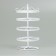 Steering stand "Turnip", 4 tiers, metal, 15 × 15 × 35cm, white color