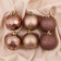 Set of balls plastic D-6 cm, 9 pcs "City" Brown
