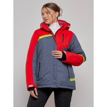 Ski jacket female winter, size 56, red color-1