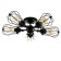 Loofer chandelier 5he27 40W Black 50x50x14.5cm BayerLux
