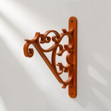 Bracket for suspended pots, plastic, brown