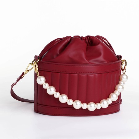 Cross-Bodi bag, cord department, burgundy color-3