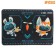 Coiling rug with non -slip coating "Robots" 21x14.8 cm
