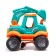 Tractor "Construction", mobile details, light and sound, works from batteries, turquoise color