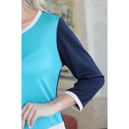 Female jumper, size 46, turquoise color-2