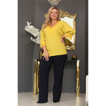 Female jumper, size 54, yellow color-2
