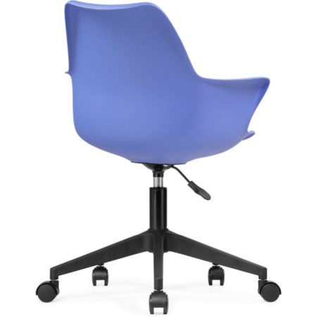 Computer chair Tulin plastic/eco -leather, black/blue 60x60x83 cm-3