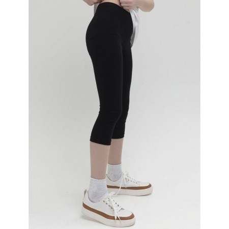 Pants for girls, height 128 cm, black color-1