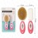 A set of combs with nylon bristles m & in, pink color