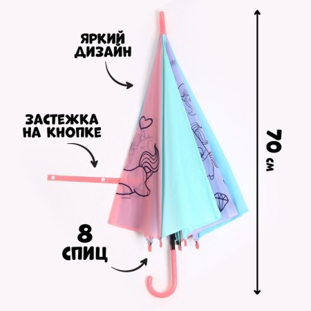 Children's umbrella "Fairy -tale unicorn", d = 90cm-1